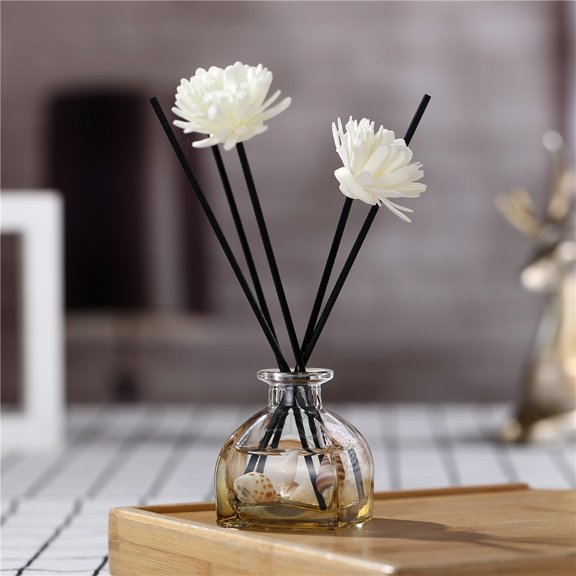 Longfine/ Jasmine Scent No Flame Aromatherapy Diffuser Set Lf-294 Black Box, Yurt & Conch Shaped Diffusers, Home Decor Kit - No Flame Essential Oil Set With Jasmine Fragrance,