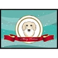 thumbnail image 1 of Longhair Creme Dachshund Merry Christmas Indoor & Outdoor Mat- 24 x 36 in., 1 of 1