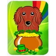 thumbnail image 1 of Longhair Red Dachshund St. Patricks Day Mouse Pad, Hot Pad or Trivet, 1 of 1