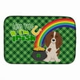 thumbnail image 1 of Longhair Red Pedbald Dachshund St. Patricks Day Dish Drying Mat, 1 of 5