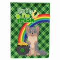 thumbnail image 1 of Longhaired Blue and Tan Chihuahua St. Patricks Day Flag Garden Size, 1 of 3