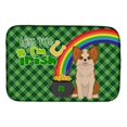 thumbnail image 1 of Longhaired Red and White Chihuahua St. Patricks Day Dish Drying Mat, 1 of 5