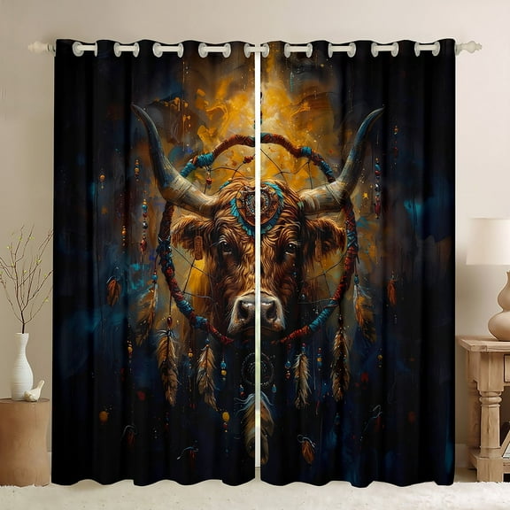 Erosebridal Colorful Splash Curtains and Drapes (38x45), Graffiti 30%-50% Blackout Curtains for Bedroom, Teens s