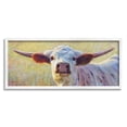 thumbnail image 1 of Longhorn Cattle Portrait Painting Animals & Insects Painting White Framed Art Print Wall Art, 1 of 7