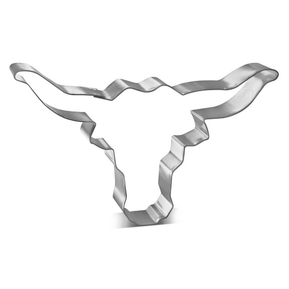 Longhorn Cookie Cutter 6 in B1220 - Foose Cookie Cutters - USA Tin Plate Steel