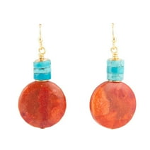 Turquoise Slab Drop Earrings - Walmart.com