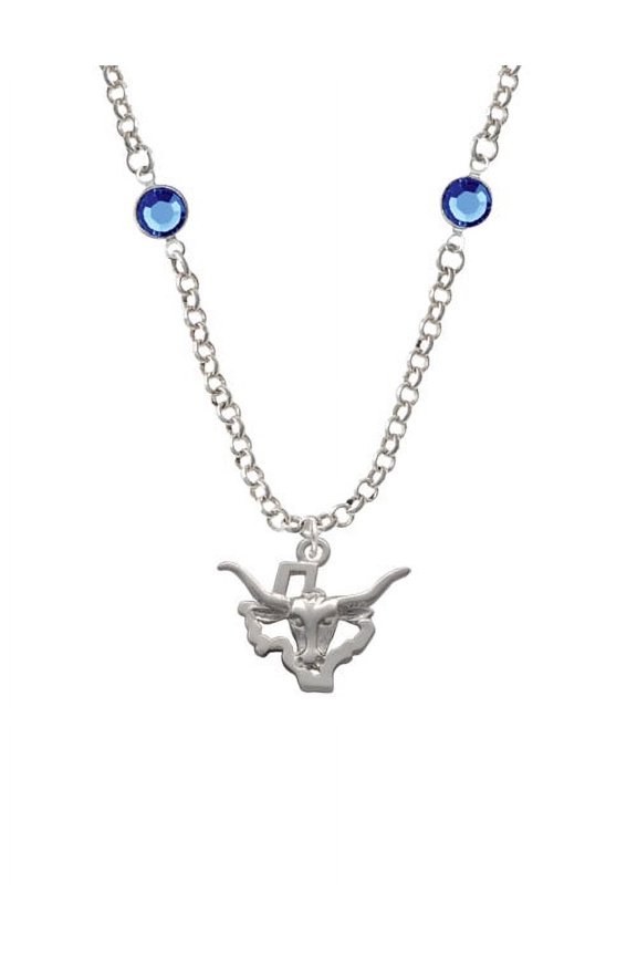 Longhorn - Texas Blue Crystal Fiona Necklace