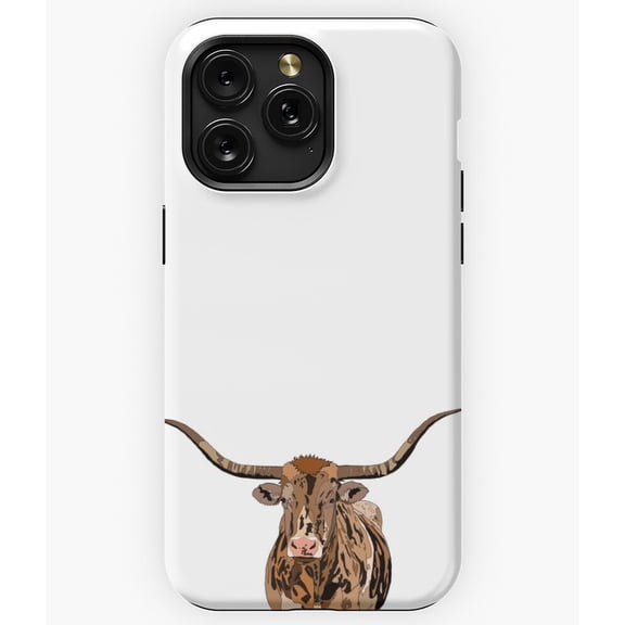 Longhorn Texas Cattle Western Animal Graphic A9209 Phone Case for iPhone 11 to 17 Pro Max