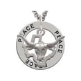 thumbnail image 1 of Longhorn - Texas Peace Affirmation Ring Necklace, 1 of 1