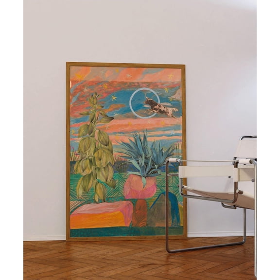 Longhorn Yucca Desert Sunset Wall Decor