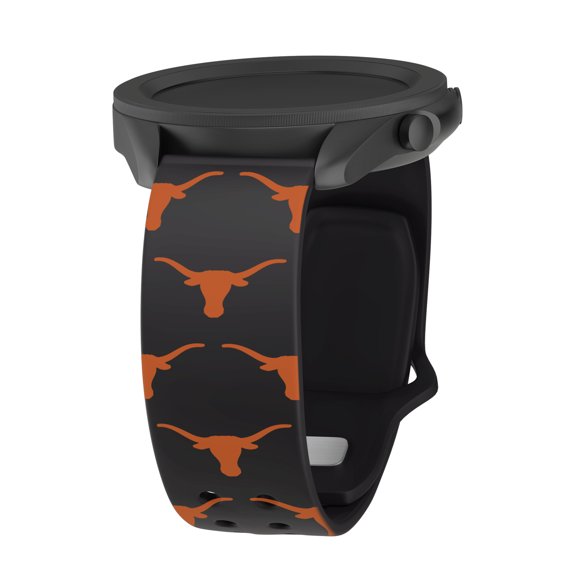 Longhorns HD Unisex Watch Band for Samsung Galaxy Watch 4-7 and More,(20mm Long Repeating) by Affinity Bands
