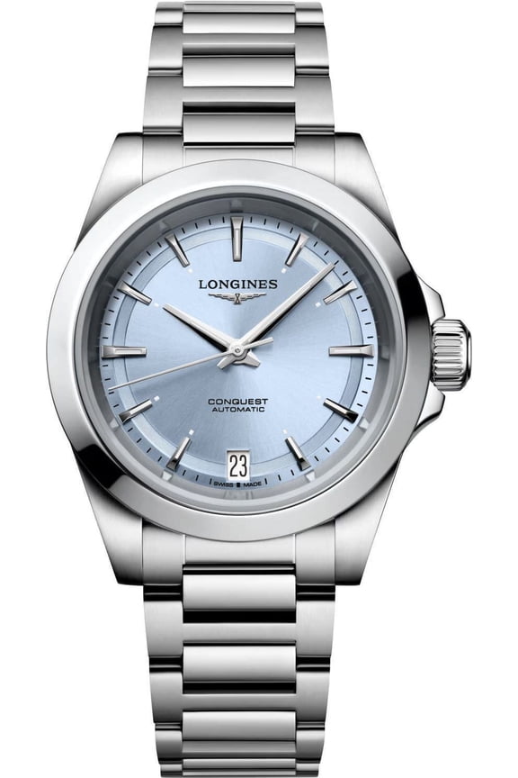 Conquest Automatic 34mm Blue Dial Steel Women's Watch L3.430.4.92.6