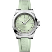 Longines Conquest Automatic 34mm Green Dial Rubber Strap Womens Watch L3.430.4.02.9