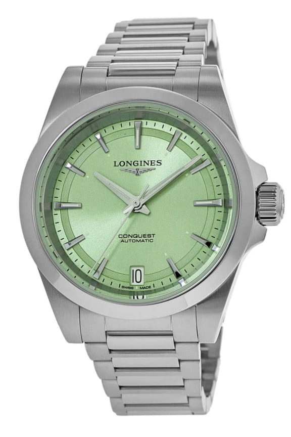 Conquest Automatic 34mm Green Dial Steel Women's Watch L3.430.4.02.6