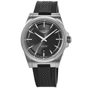 Longines Conquest Automatic Black Dial Rubber Strap Mens Watch L3.830.4.52.9