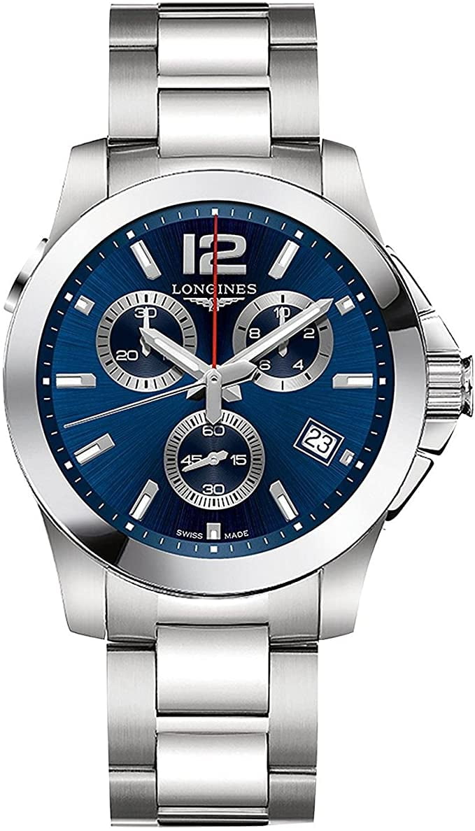 Longines Conquest Chronograph Mens Watch, Stainless Steel - Walmart.com
