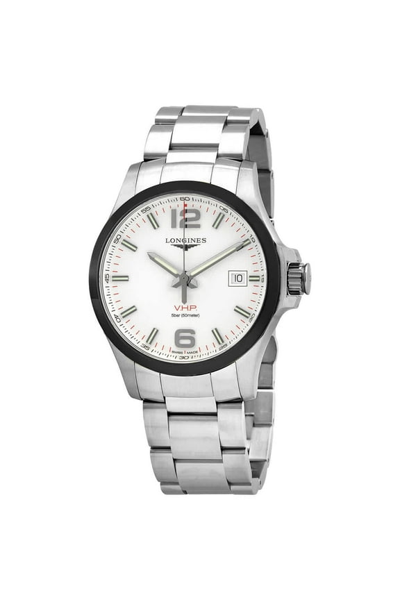 Conquest V.H.P. Perpetual Quartz Silver Dial Men's Watch L3.729.4.76.6