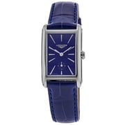 Longines DolceVita Quartz 23.0mm Blue Dial Leather Strap Women's Watch L5.512.4.93.2