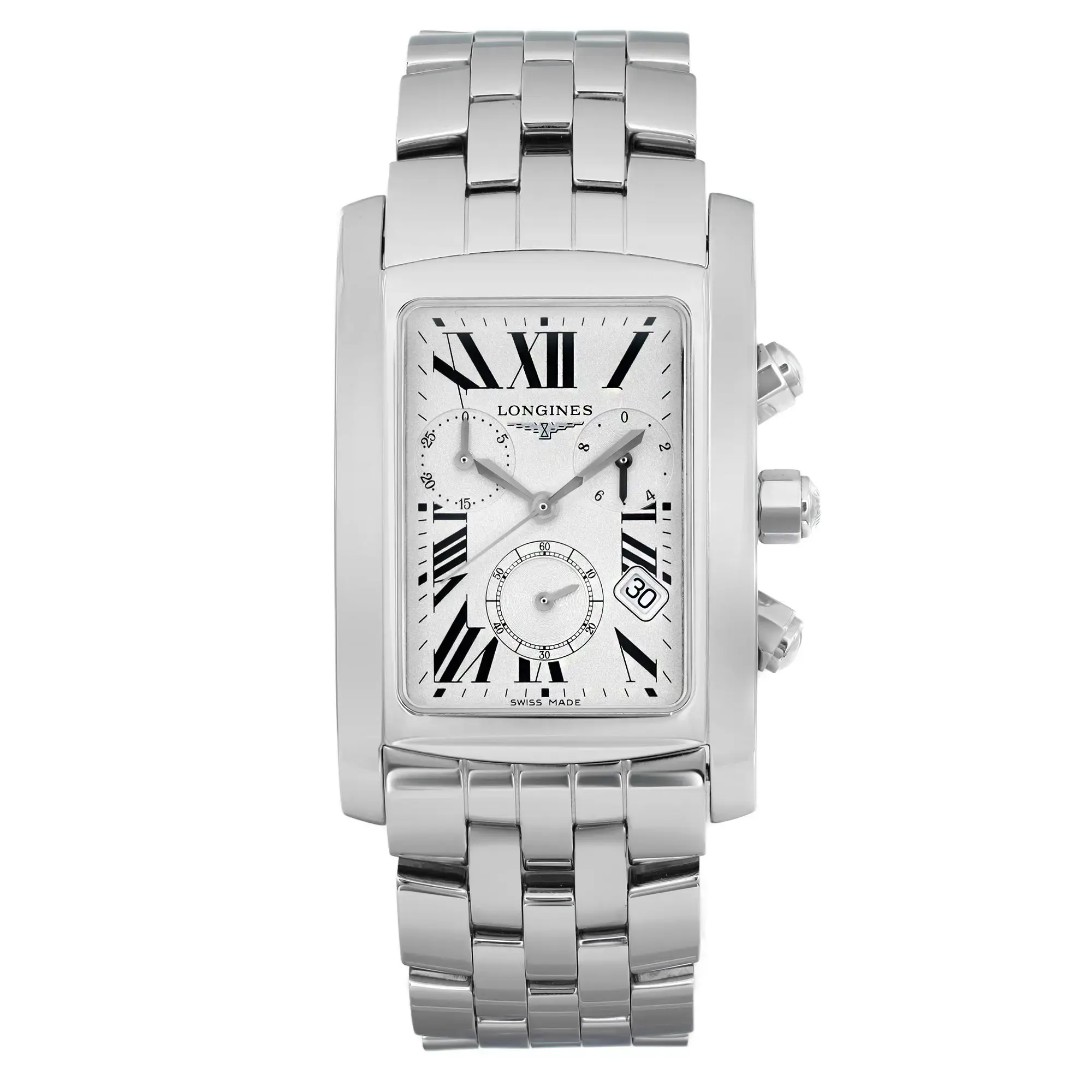 Pre-Owned Longines DolceVita XL Silver Dial Mens Quartz Watch