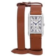 Longines DolceVita x YVY Stainless Steel Silver Dial Brown Leather Strap Diamonds Quartz Womens Watch L5255071B