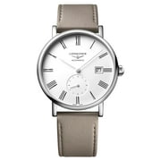 Longines Elegant Collection White Dial Leather Strap Mens Watch L4.812.4.11.2