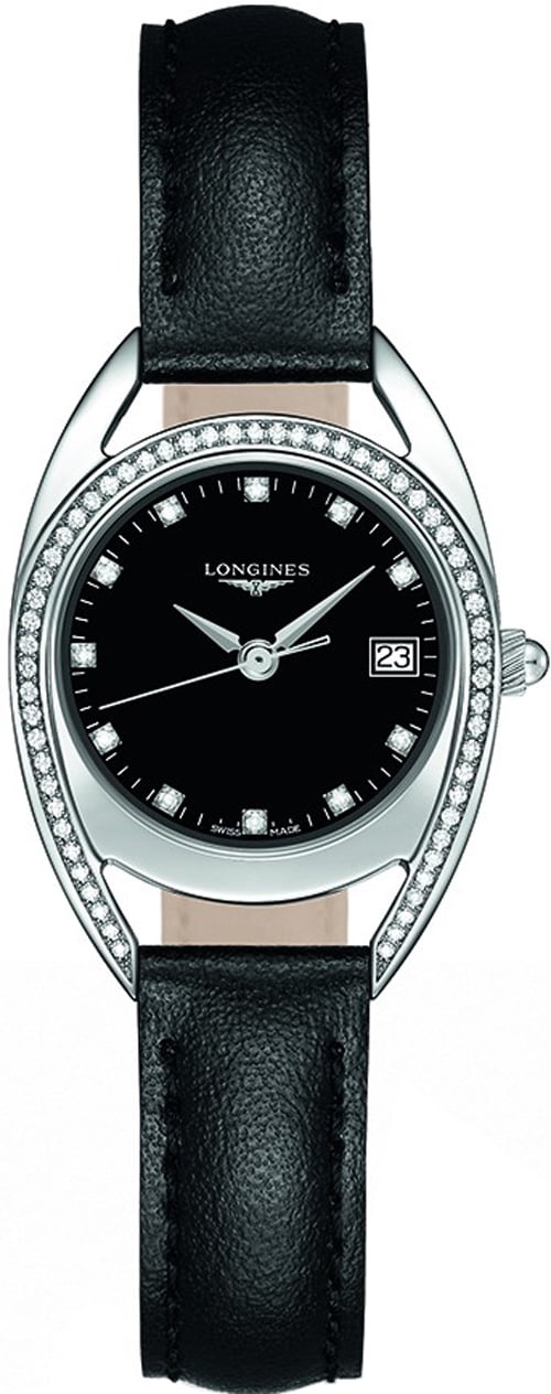 Longines Equestrian Arche Quartz Diamond Black Dial Watch for Women - L6.136.0.57.0
