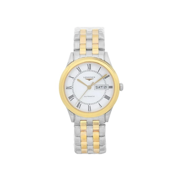 Longines Flagship 38.5mm Day-Date Steel White Dial Automatic Watch L4.899.3.21.7