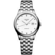 Longines Flagship Automatic White Diamond Dial Steel Womens Watch L4.374.4.27.6