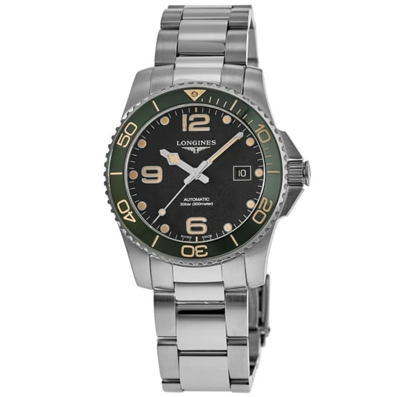 Longines HydroConquest Stainless Steel Black Dial Automatic Diver's L3.781.4.05.6 300M Men's Watch