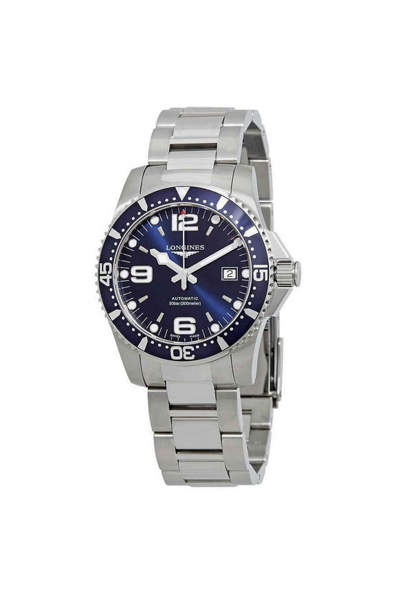 HydroConquest 21 mm Men's Stainless Steel Diver's Wristwatch, Blue, L37424966