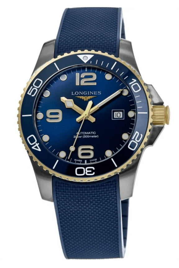 HydroConquest Automatic Blue Dial Rubber Strap Men's Watch L3.781.3.96.9