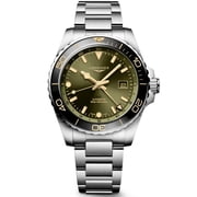 Longines HydroConquest GMT Automatic Green Dial Steel Mens Watch L3.890.4.06.6