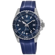 Longines HydroConquest GMT Blue Dial Rubber Strap Mens Watch L3.790.4.96.9