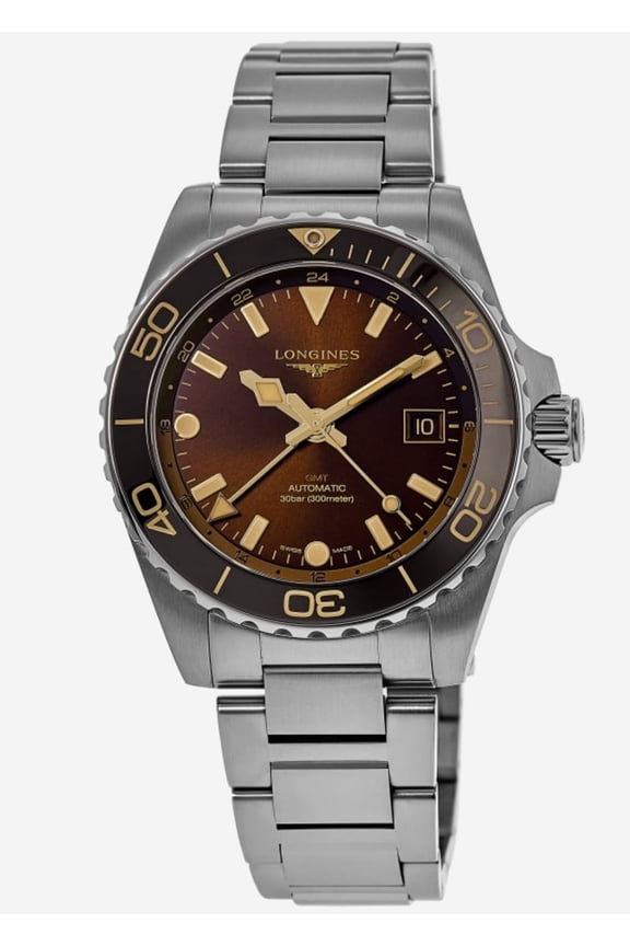 HydroConquest GMT Brown Dial Steel Men's Watch L3.790.4.66.6