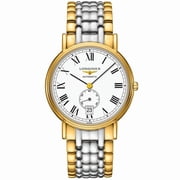 Longines La Grande Classique Presence Automatic White Dial Yellow Gold PVD Steel Mens Watch L4.805.2.11.7