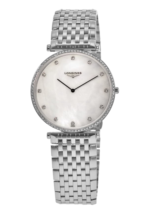 La Grande Classique Quartz 33mm Diamond Mother of Pearl Dial Stainless Steel Women's Watch L4.709.4.88.6-CD
