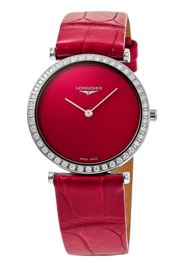 La Grande Classique Quartz Red Dial Leather Strap Women's Watch L4.523.0.91.2