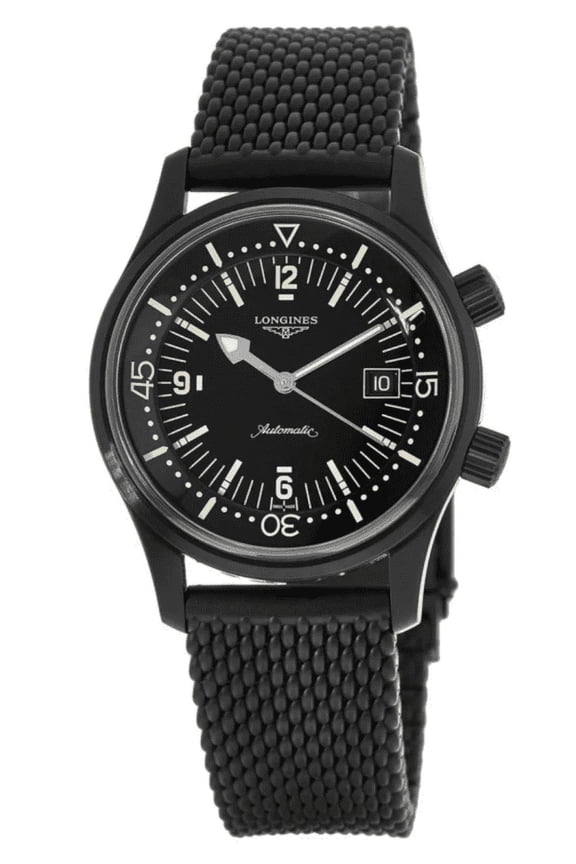 Legend Diver Automatic Black Dial Black Rubber Strap Men's Watch L3.774.2.50.9