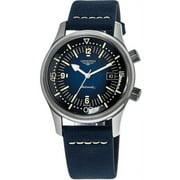 Longines Legend Diver Leather Strap Blue Dial Automatic L3.774.4.90.2 300M Mens Watch