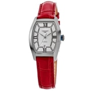 Longines Evidenza Automatic 26mm Silver Dial Leather Strap Womens Watch L2.142.4.76.2