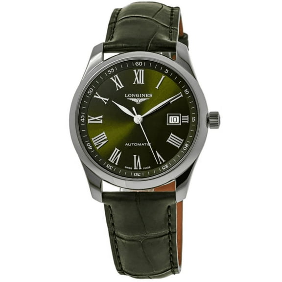 Longines Master Collection Automatic 40mm Green Dial Leather Strap Men's Watch L2.793.4.09.2