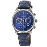 Longines Master Collection Automatic 42mm Chronograph Blue Dial Leather Strap Mens Watch L2.759.4.92.0