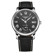 Longines Master Collection Automatic Stainless Steel Black Dial Black Leather Strap Date Power Reserve Mens Watch L27084517