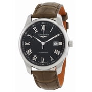Longines Master Collection Automatic Stainless Steel Black Dial Brown Leather Strap Date Mens Watch L28934592