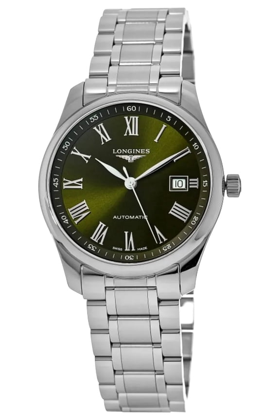 Master Collection Automatic Stainless Steel Green Dial Date Mens Watch L28934096