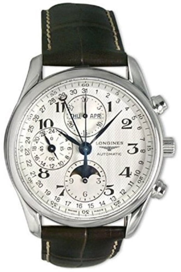 Master Collection Chronograph Automatic Moon face Transparent Case Back Men's