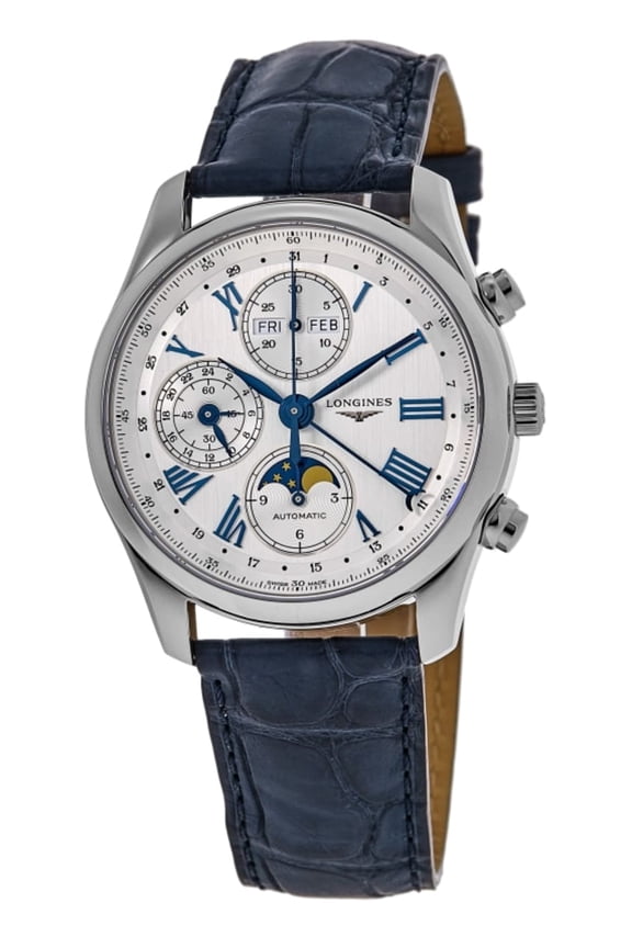 Master Collection Silver Dial Leather Strap Men's Watch L2.773.4.71.2