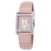 Longines Mini DolceVita Stainless Steel Pink Dial Pink Leather Strap Diamonds Quartz Womens Watch L52000992