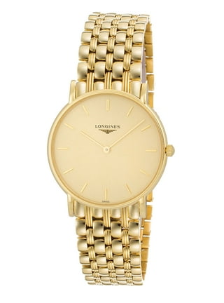 Longines 18k gold watch with diamonds clearance