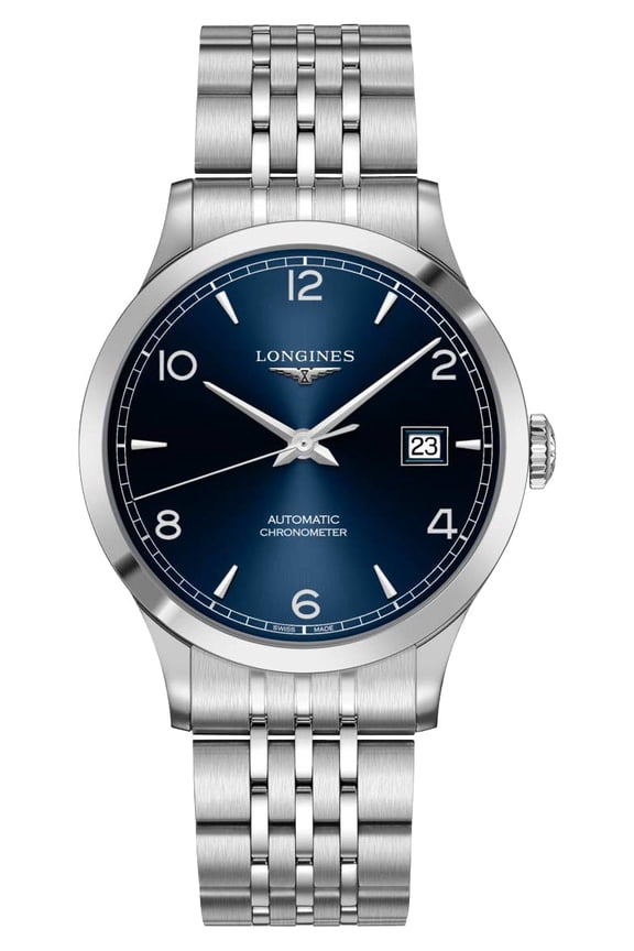 Record Automatic Stainless Steel Blue Dial Date Mens Watch L28214966